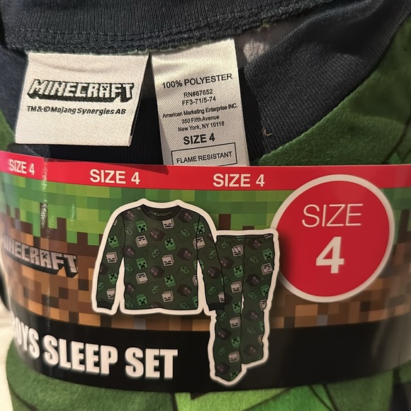 Minecraft 2pc pajama set - Picture 4 of 4